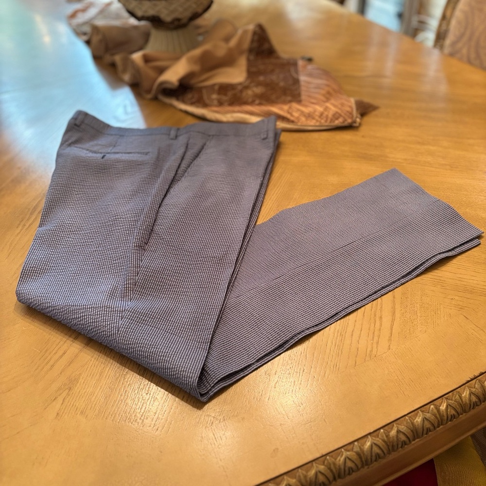 Paisley & Gray Blue Stripe Skinny Fit Pants Elegant Design